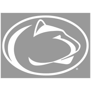 white Penn State Athletic Logo vinyl decal 12 inch